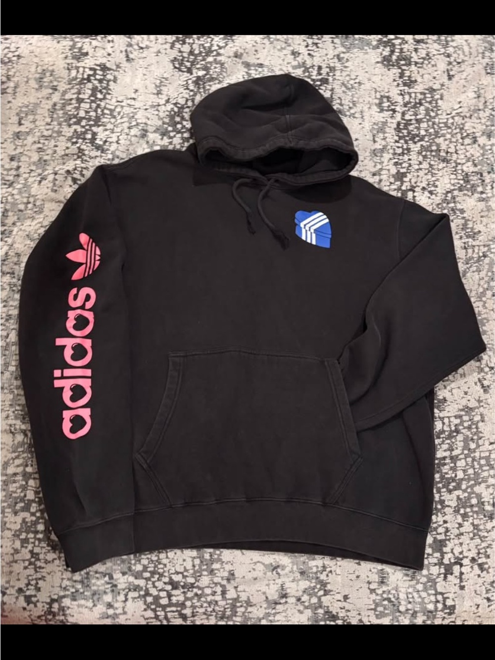 Adidas OG Heart Box Black Hoodie -  Mens 2XL
